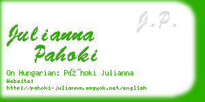 julianna pahoki business card
